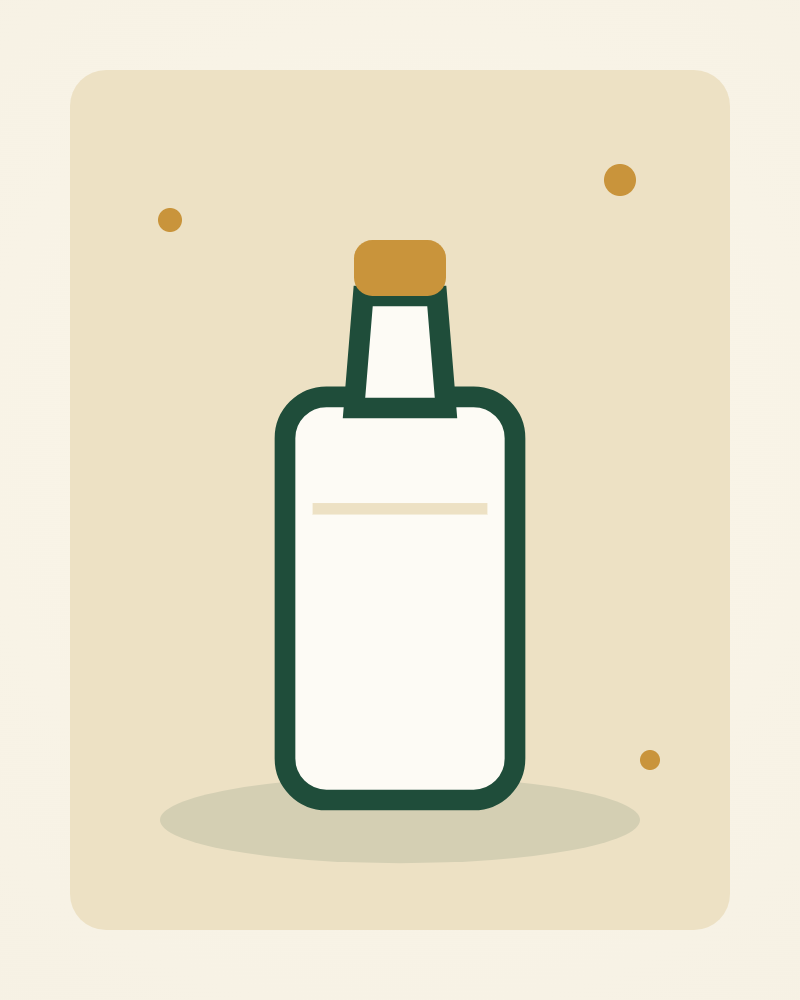 Reusable glass milk bottle, sealed